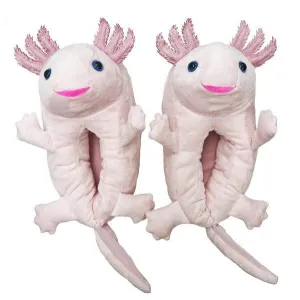 Axolotl Hugs - Women's Cute Plush Animal slippers