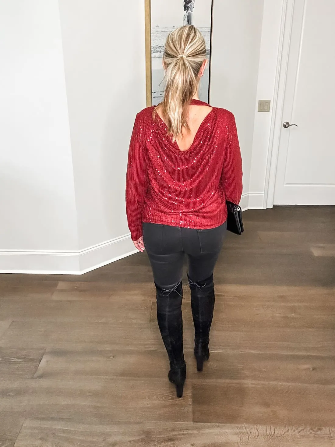 Backless Sequin Top