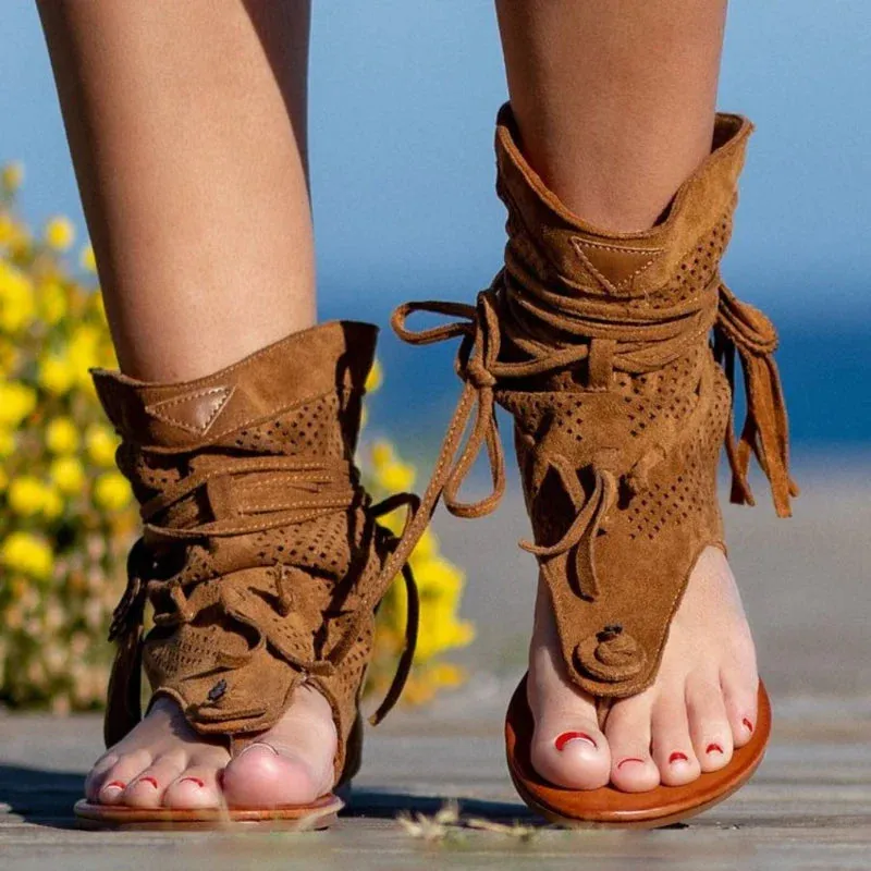 Bellie - Fringe Detail Sandals