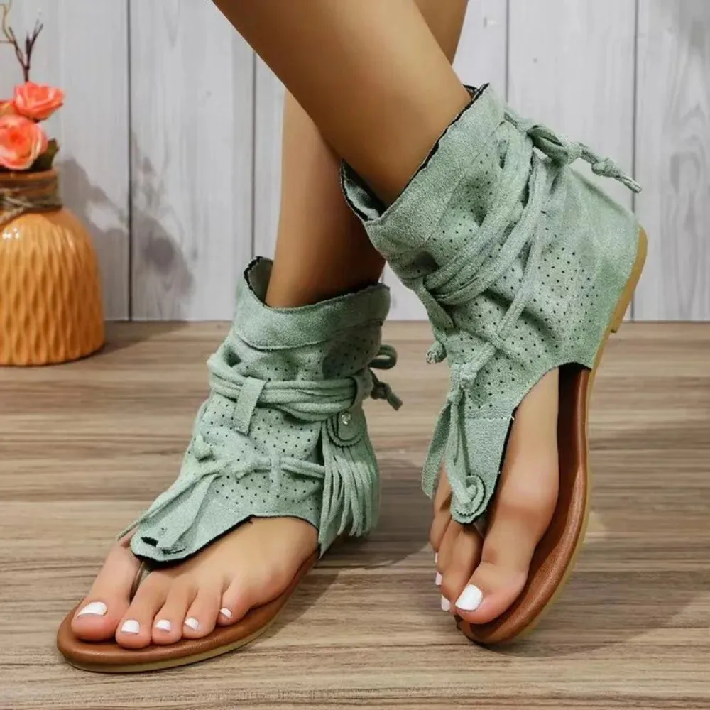 Bellie - Fringe Detail Sandals