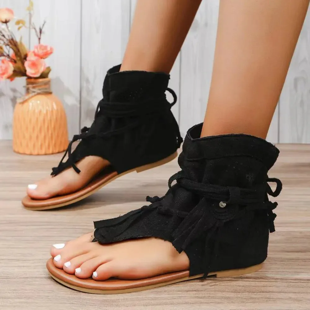 Bellie - Fringe Detail Sandals