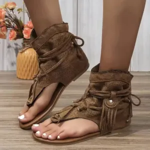 Bellie - Fringe Detail Sandals