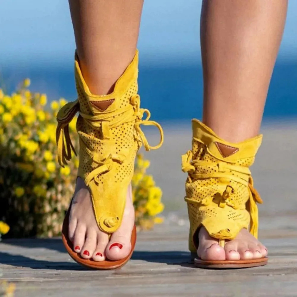 Bellie - Fringe Detail Sandals