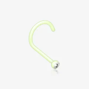 Bio Flexible Press Fit Gem Nose Screw Ring