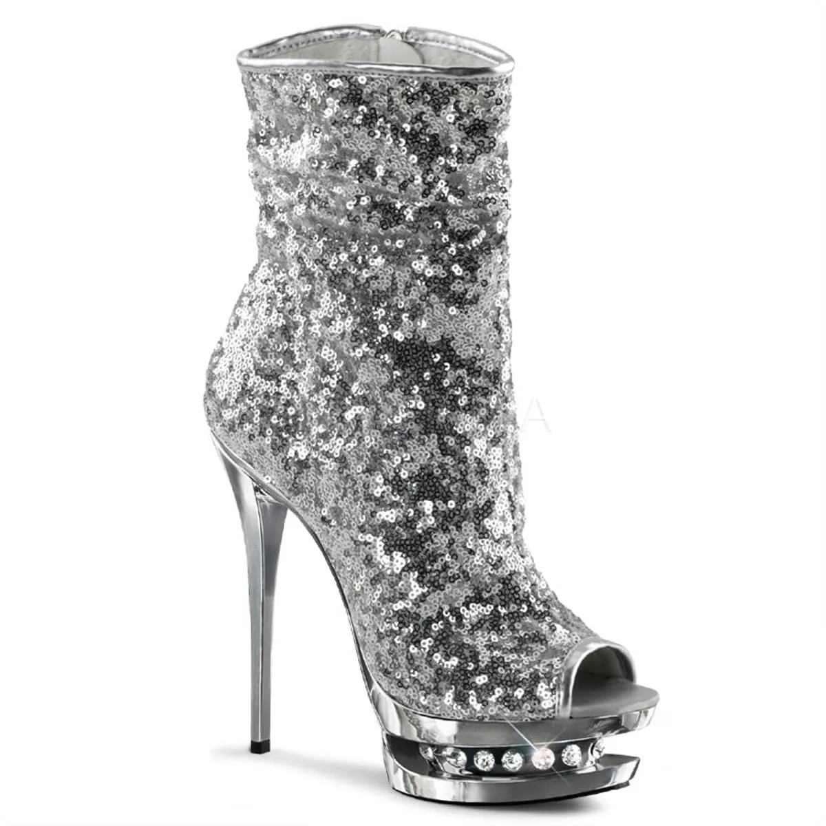 BLONDIE-R-1008  Silver Sequins/Silver Chrome
