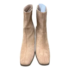 Boots Mid-calf Heels By Clothes Mentor In Tan, Size: 8.5