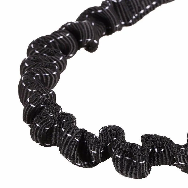 Bungee Nylon Reflective Double Dog Leash