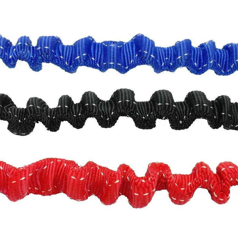 Bungee Nylon Reflective Double Dog Leash