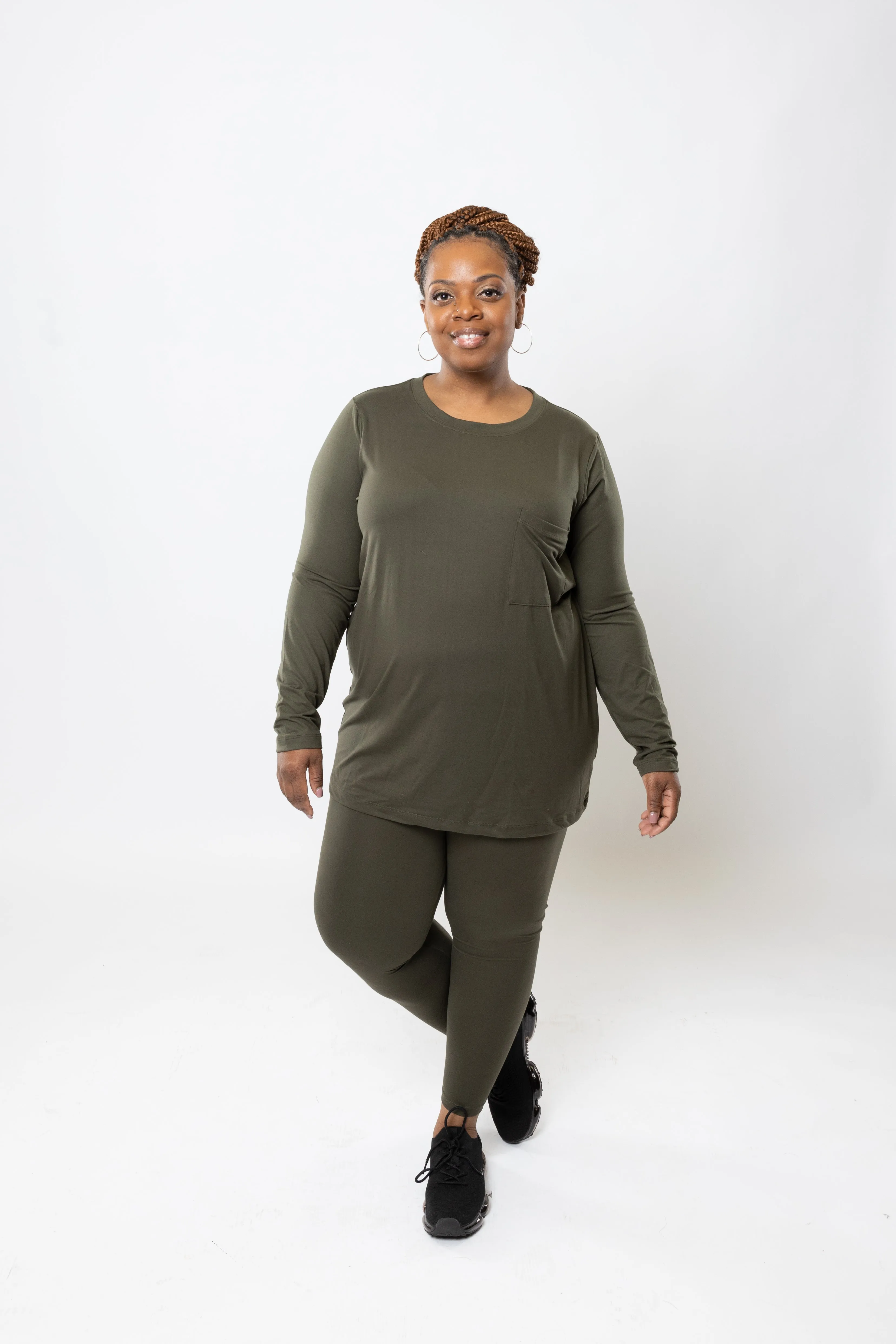 Buttery Soft 2 Piece Front Pocket Long-sleeve Loungewear Set