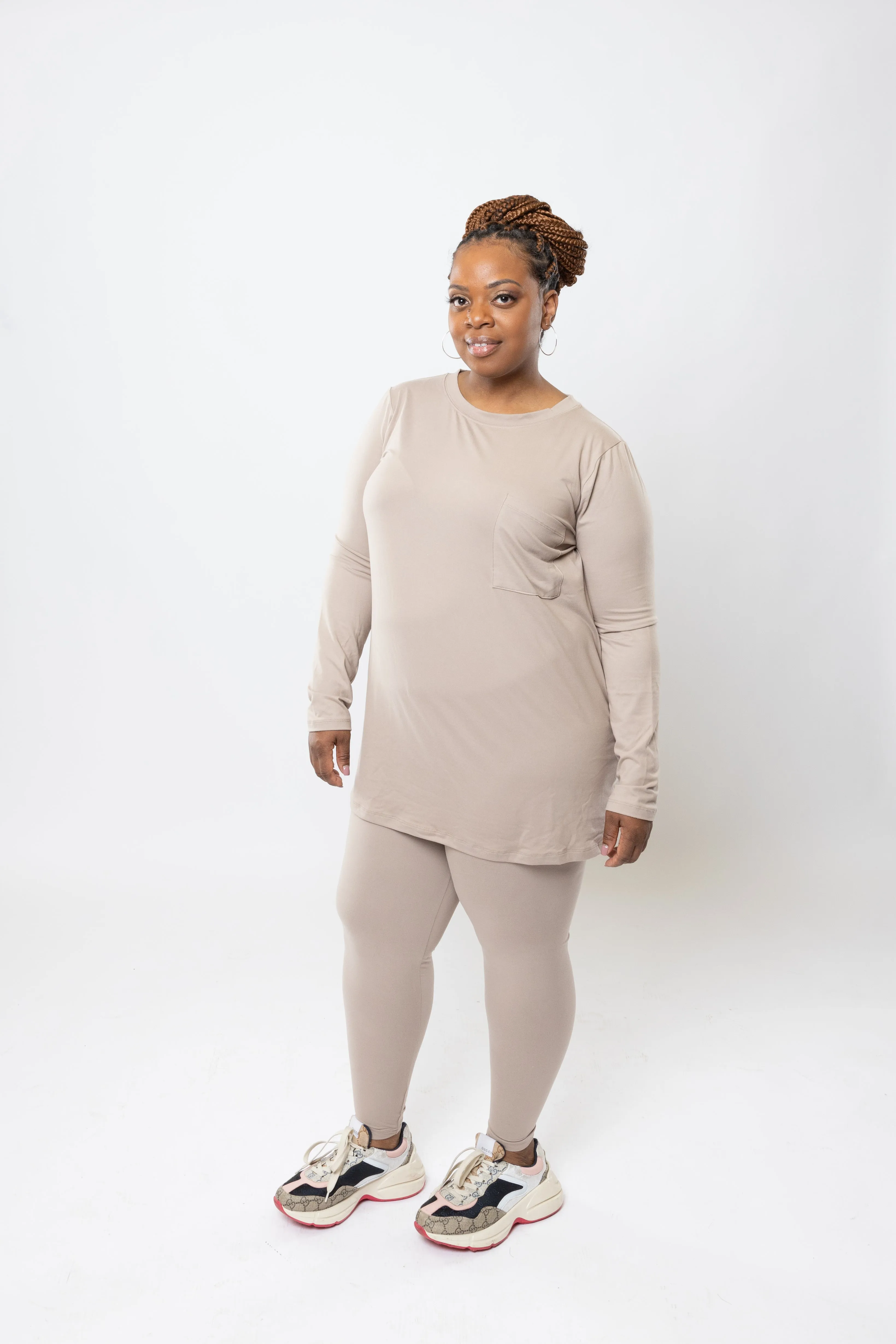 Buttery Soft 2 Piece Front Pocket Long-sleeve Loungewear Set
