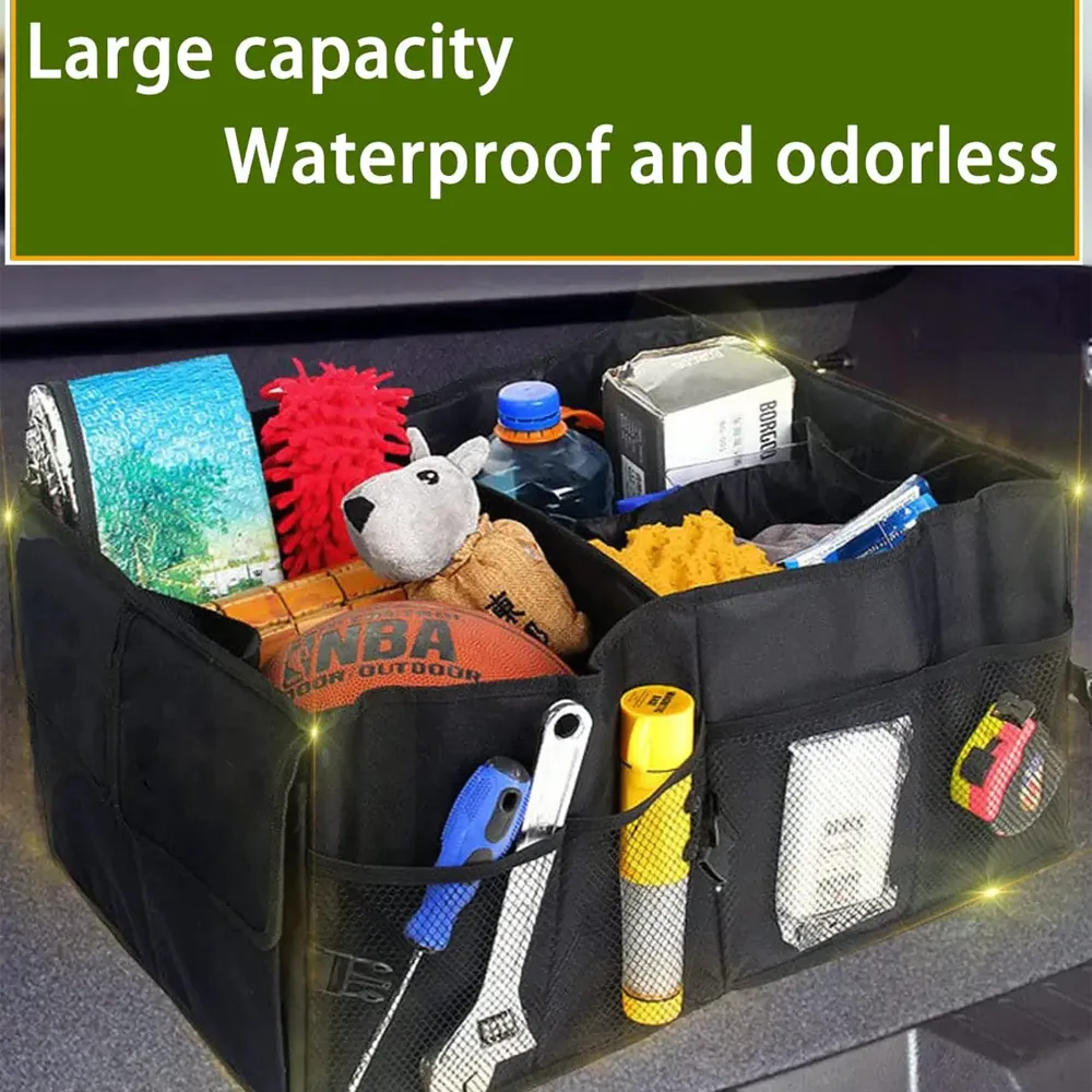 Car Trunk Organizer, Custom-Fit For Car, Foldable Car Trunk Storage Box, Storage Bag, Waterproof, Dust-proof, Stain-Resistant, Car Accessories WAFD229