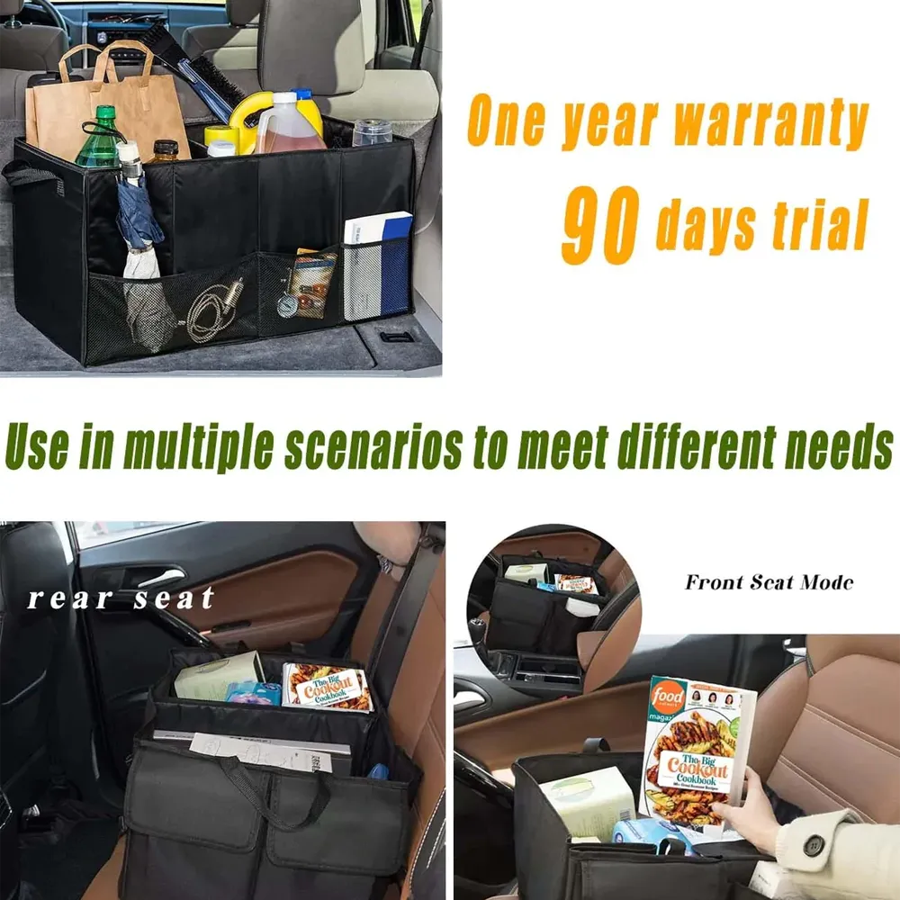 Car Trunk Organizer, Custom-Fit For Car, Foldable Car Trunk Storage Box, Storage Bag, Waterproof, Dust-proof, Stain-Resistant, Car Accessories WAFD229