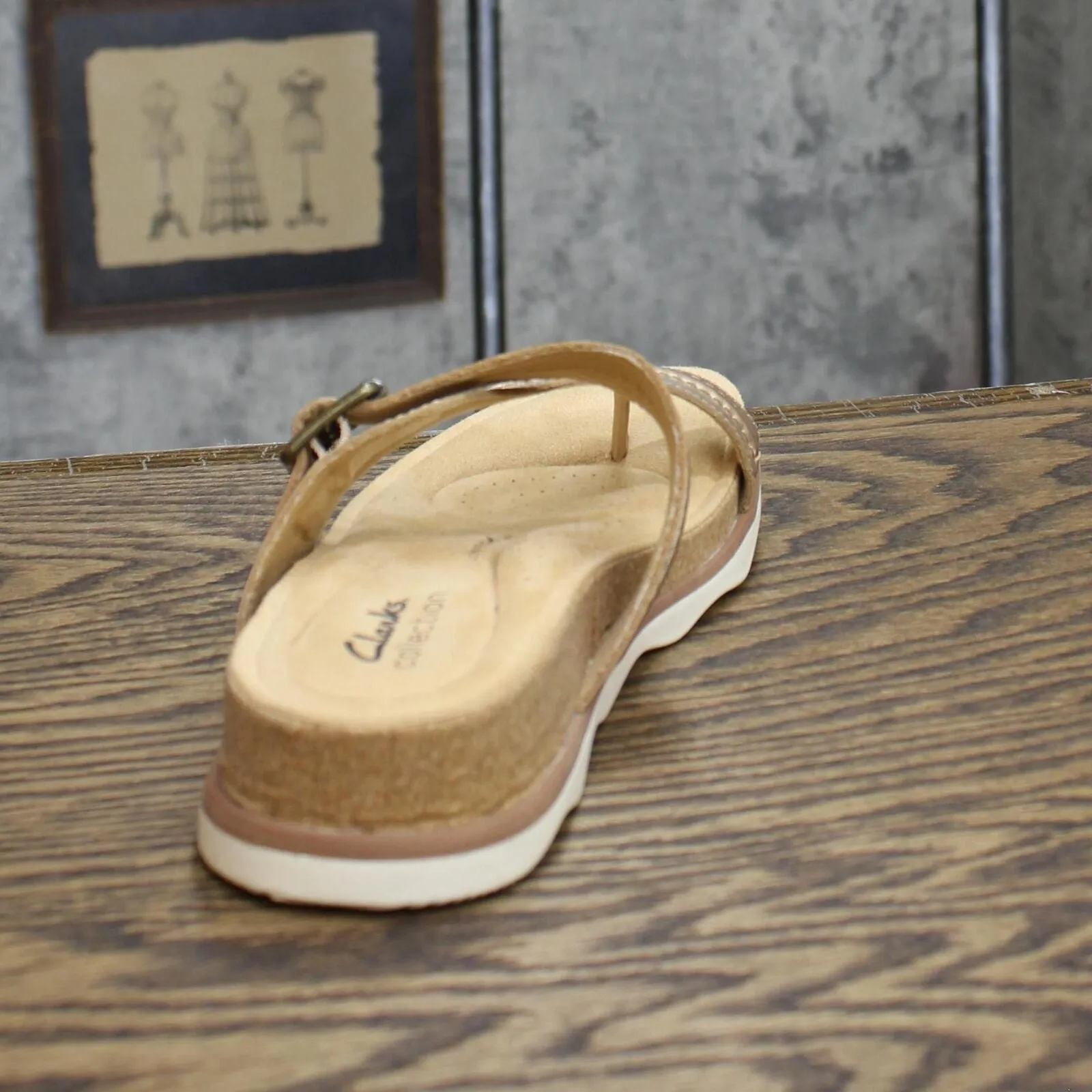 Clarks Brynn Madi Sandals Amputee Replacement Left Shoe Only Brown Shimmer 6.5M