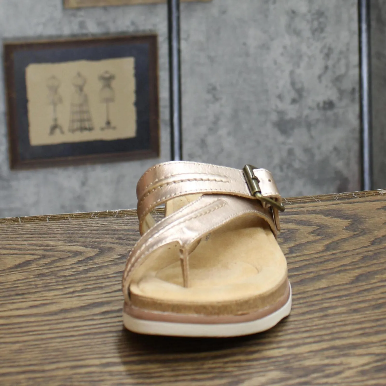Clarks Brynn Madi Sandals Amputee Replacement Left Shoe Only Brown Shimmer 6.5M