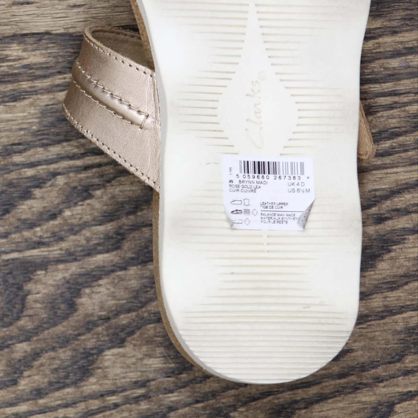 Clarks Brynn Madi Sandals Amputee Replacement Left Shoe Only Brown Shimmer 6.5M