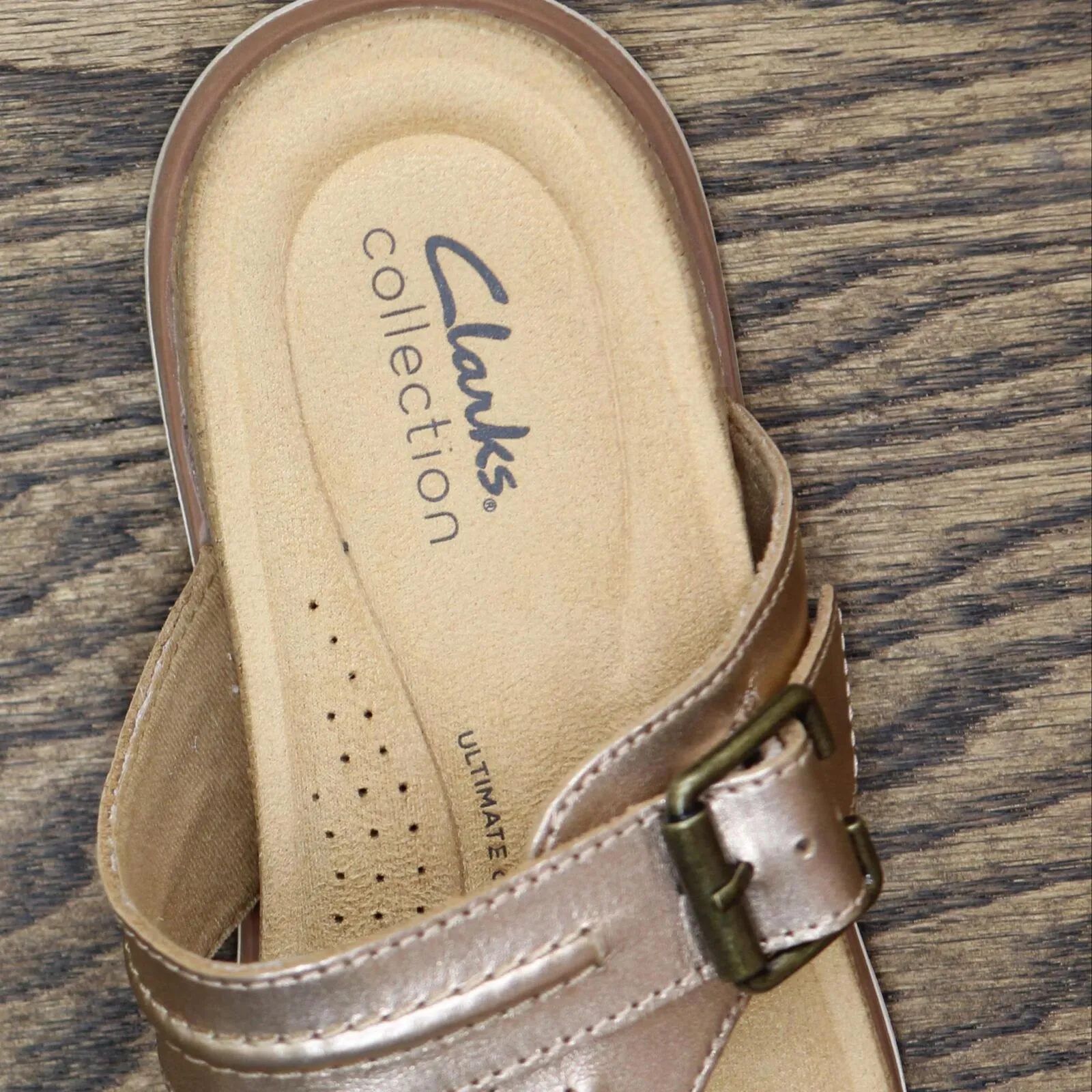 Clarks Brynn Madi Sandals Amputee Replacement Left Shoe Only Brown Shimmer 6.5M