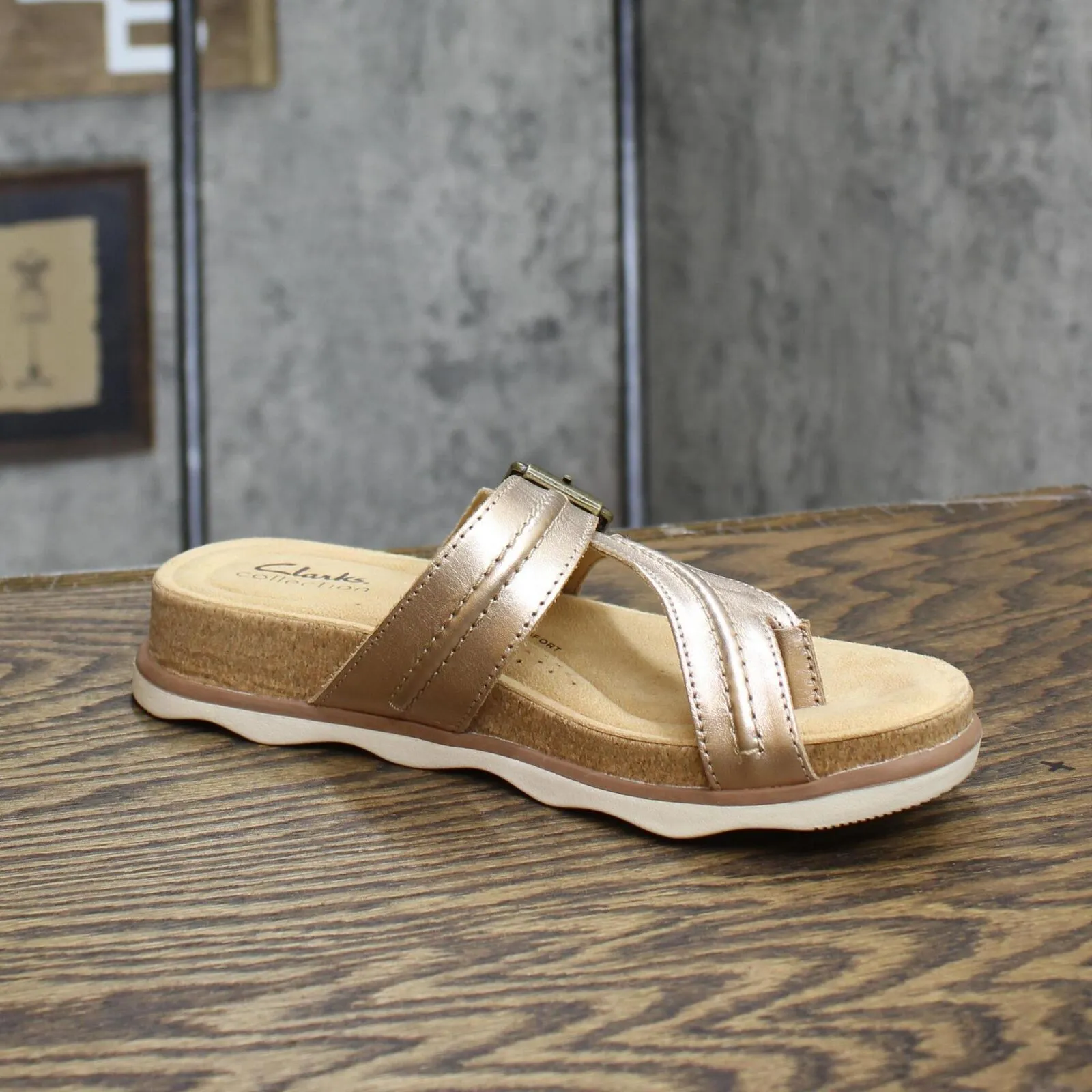 Clarks Brynn Madi Sandals Amputee Replacement Left Shoe Only Brown Shimmer 6.5M