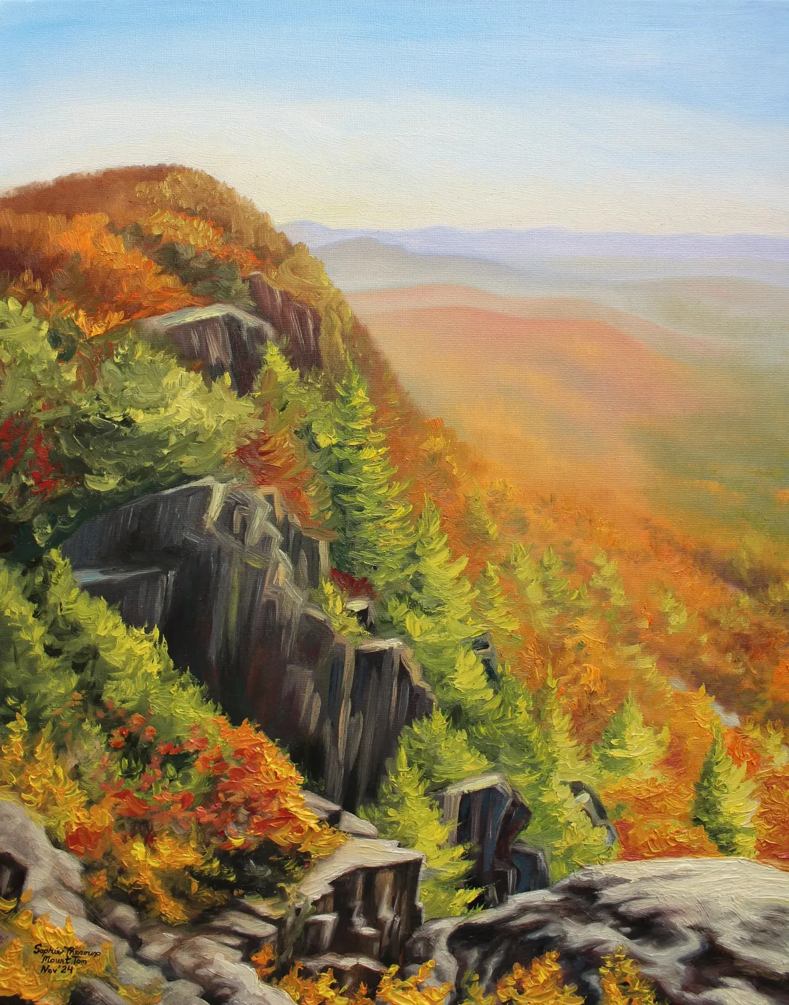 Cliffs from Mount Tom, MA 11x14 Print