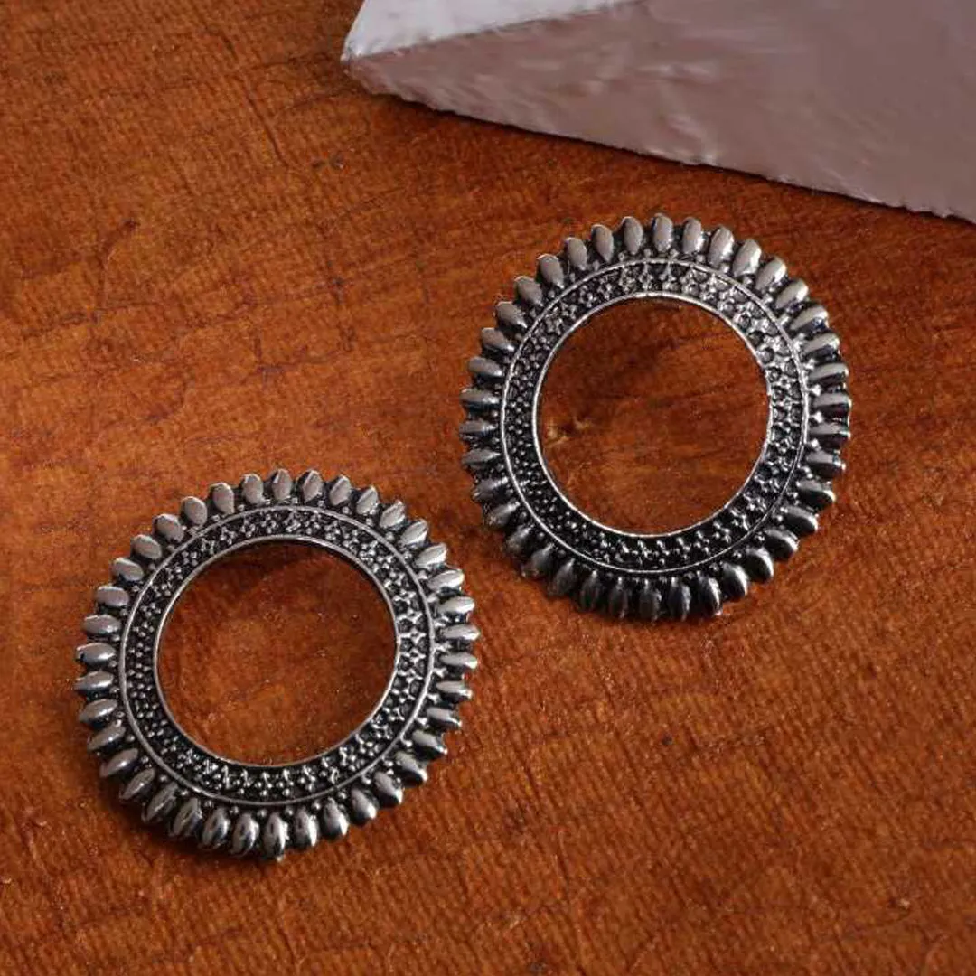 Combo of 2 Chandelier Round and Double Layer Chandbali Earrings