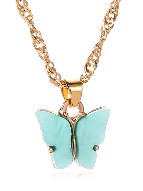 Combo of 2 Rosepink and Blue Mariposa Pendant