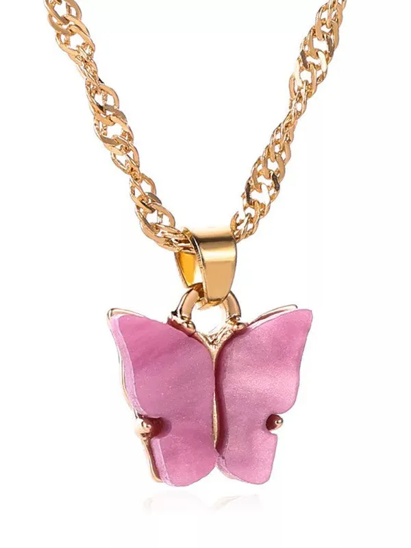 Combo of 2 Rosepink and Blue Mariposa Pendant