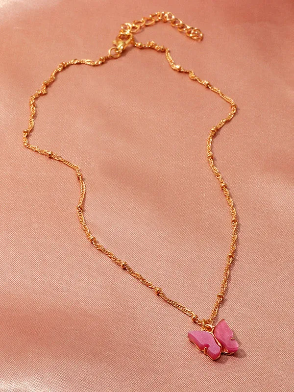 Combo of 2 Rosepink and Blue Mariposa Pendant