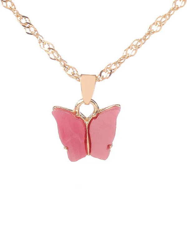 Combo of 2 Rosepink and Blue Mariposa Pendant