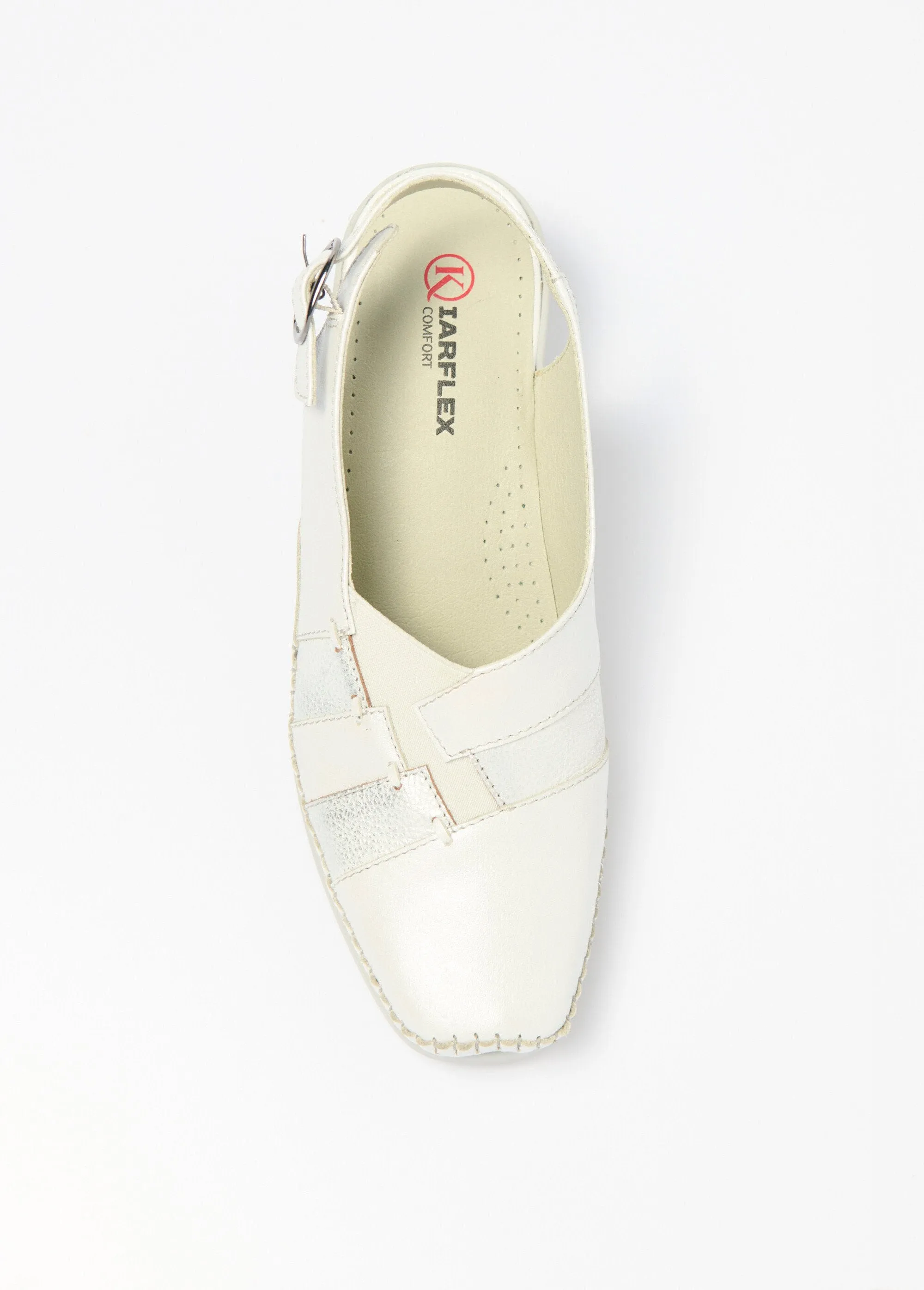 Comfort wide leather wedge sandals