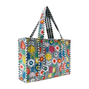 Cotton Block Print Tote Bag- Small & Large