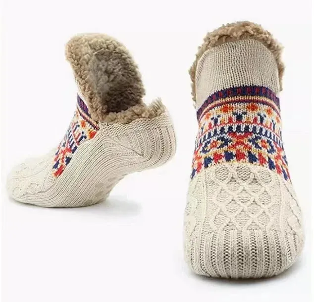 CozyGrip Unisex Warm Winter Non-Slip Floor Socks