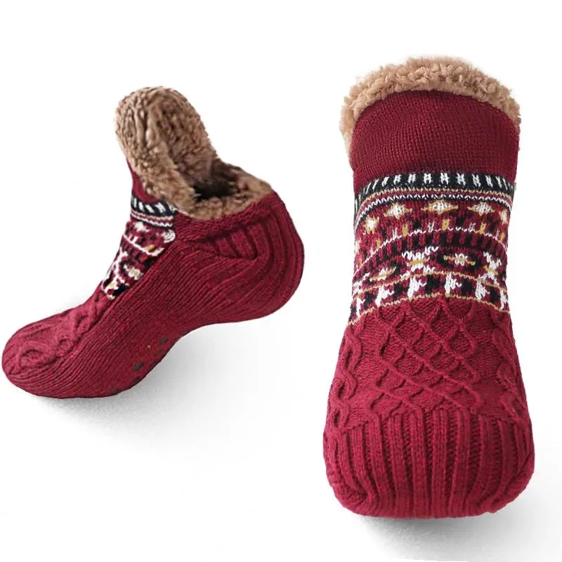 CozyGrip Unisex Warm Winter Non-Slip Floor Socks