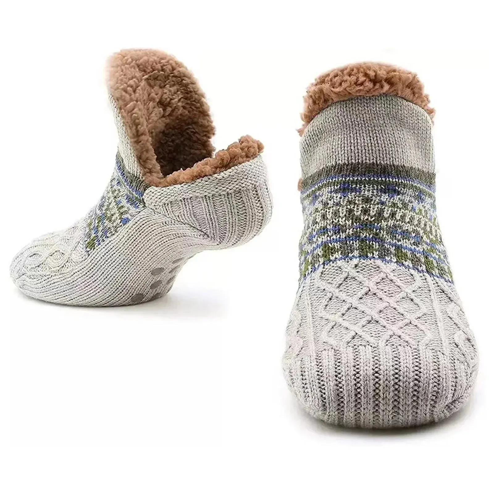 CozyGrip Unisex Warm Winter Non-Slip Floor Socks
