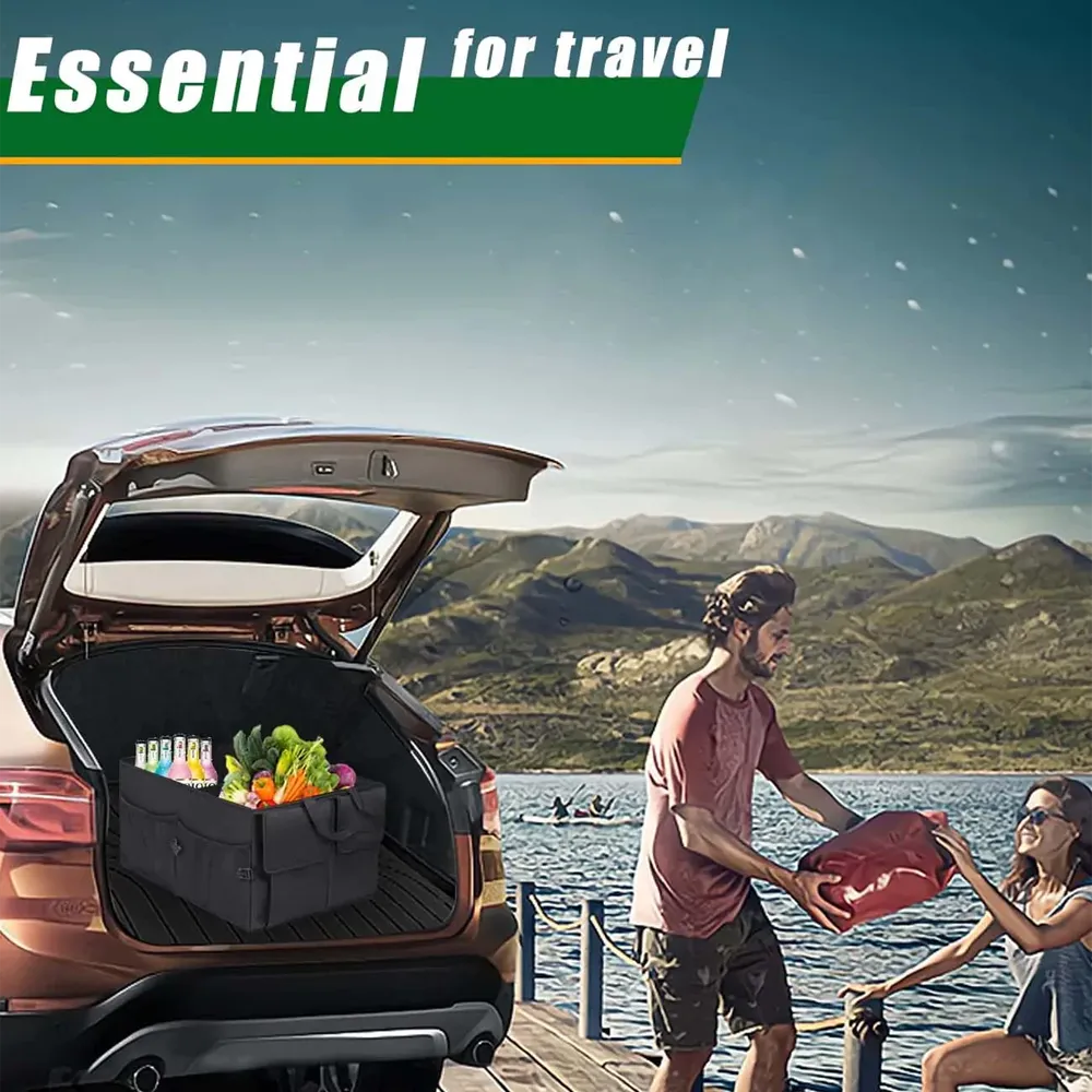 Custom Text For Car Trunk Organizer, Compatible with All Cars, Foldable Car Trunk Storage Box, Storage Bag, Waterproof, Dust-proof, Stain-Resistant WQ12997