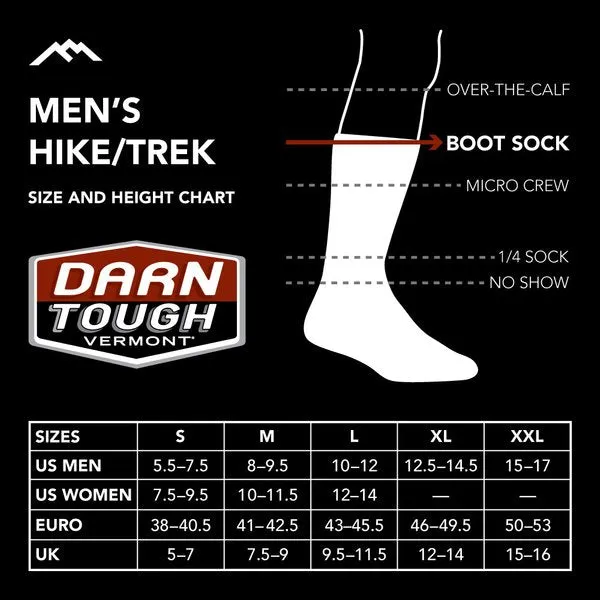 Darn Tough 1980 VanGrizzle Mens Boot Midweight Hiking Sock