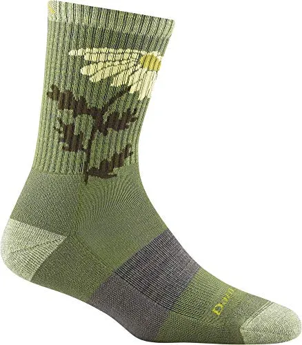Darn Tough Womens 1988 Queen Bee Micro Crew Lightweight with Cushion Merino Wool Socks