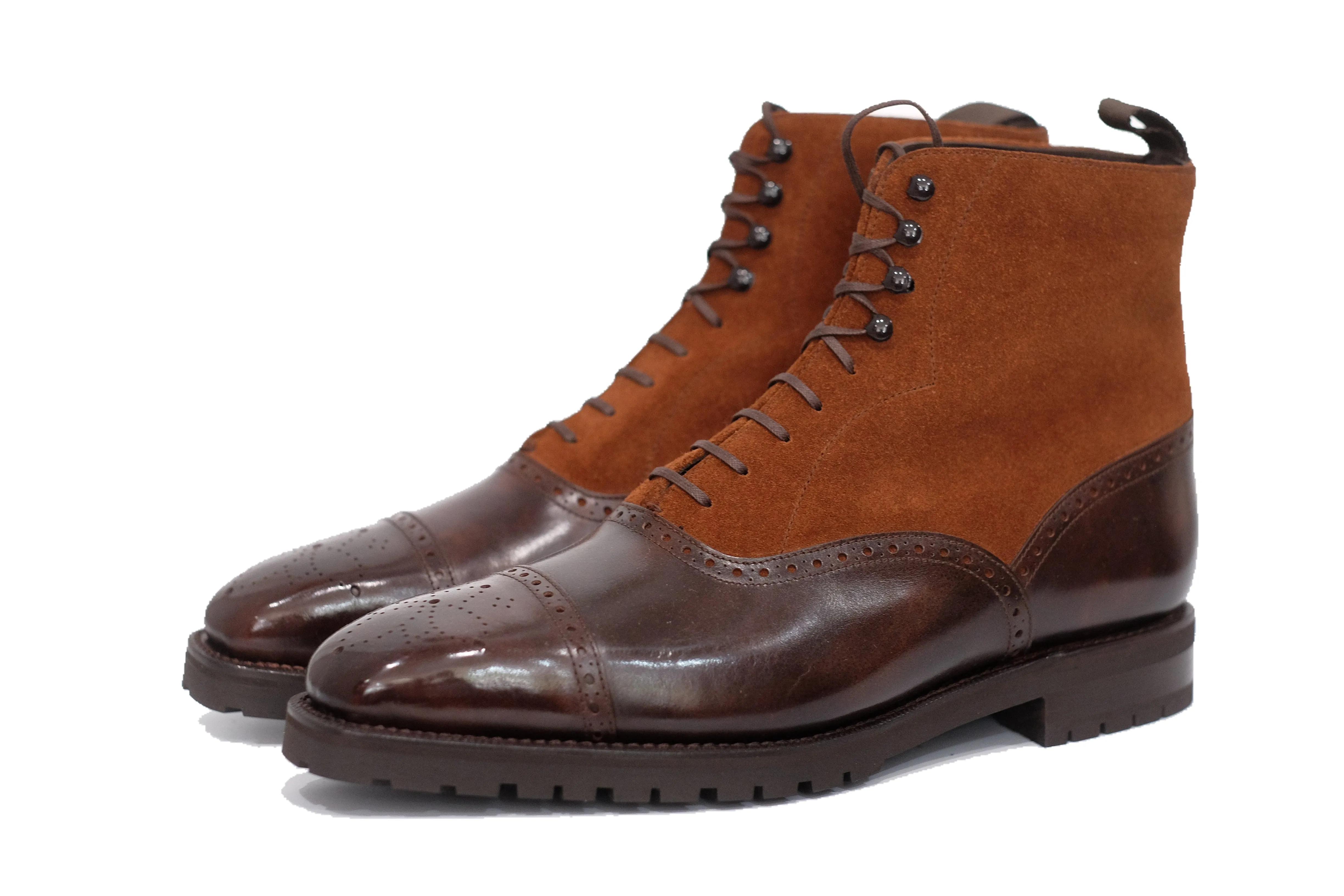 David - MTO - Dark Brown Museum Calf / Snuff Suede - MGF Last - Commando Sole