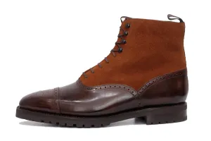 David - MTO - Dark Brown Museum Calf / Snuff Suede - MGF Last - Commando Sole