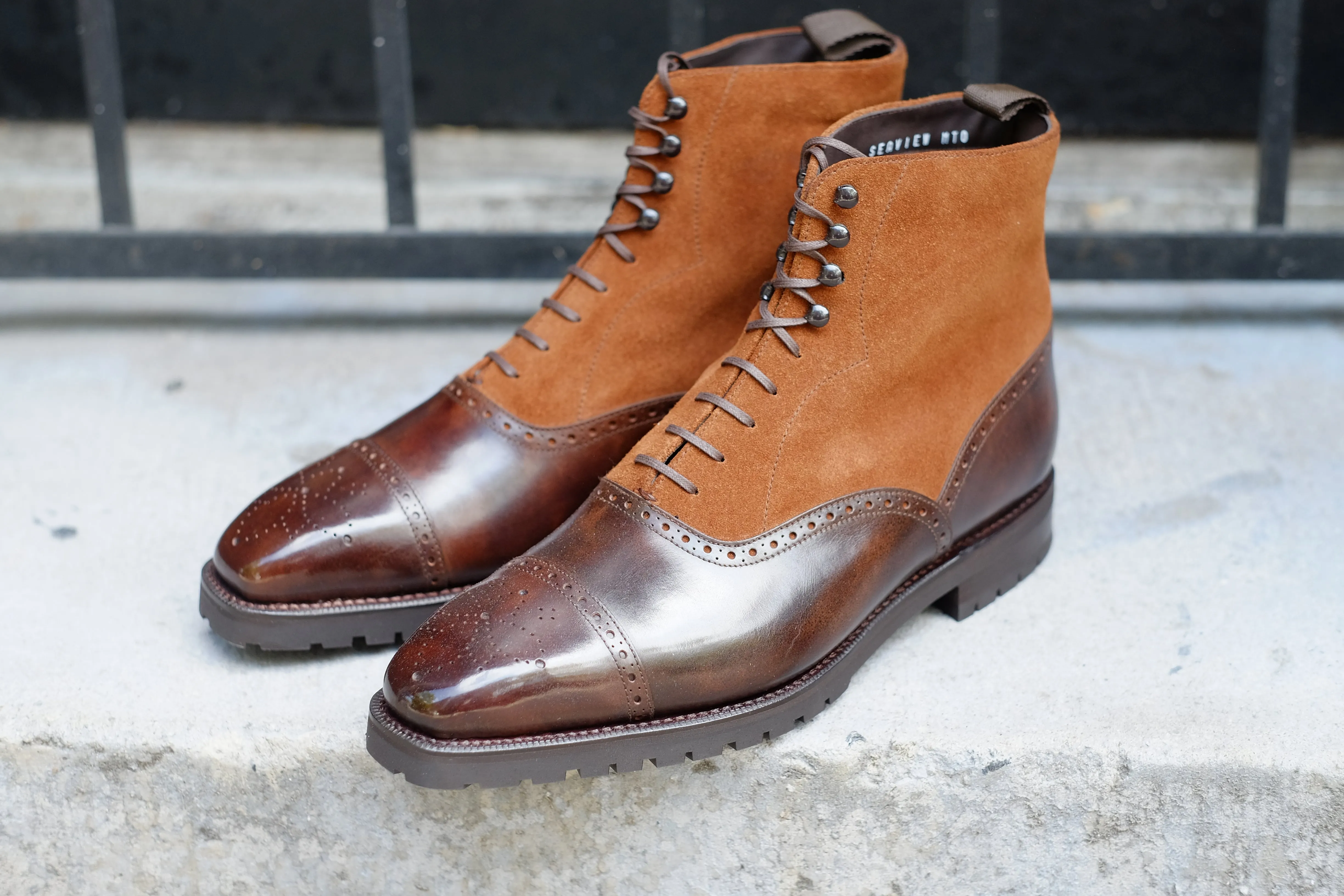 David - MTO - Dark Brown Museum Calf / Snuff Suede - MGF Last - Commando Sole