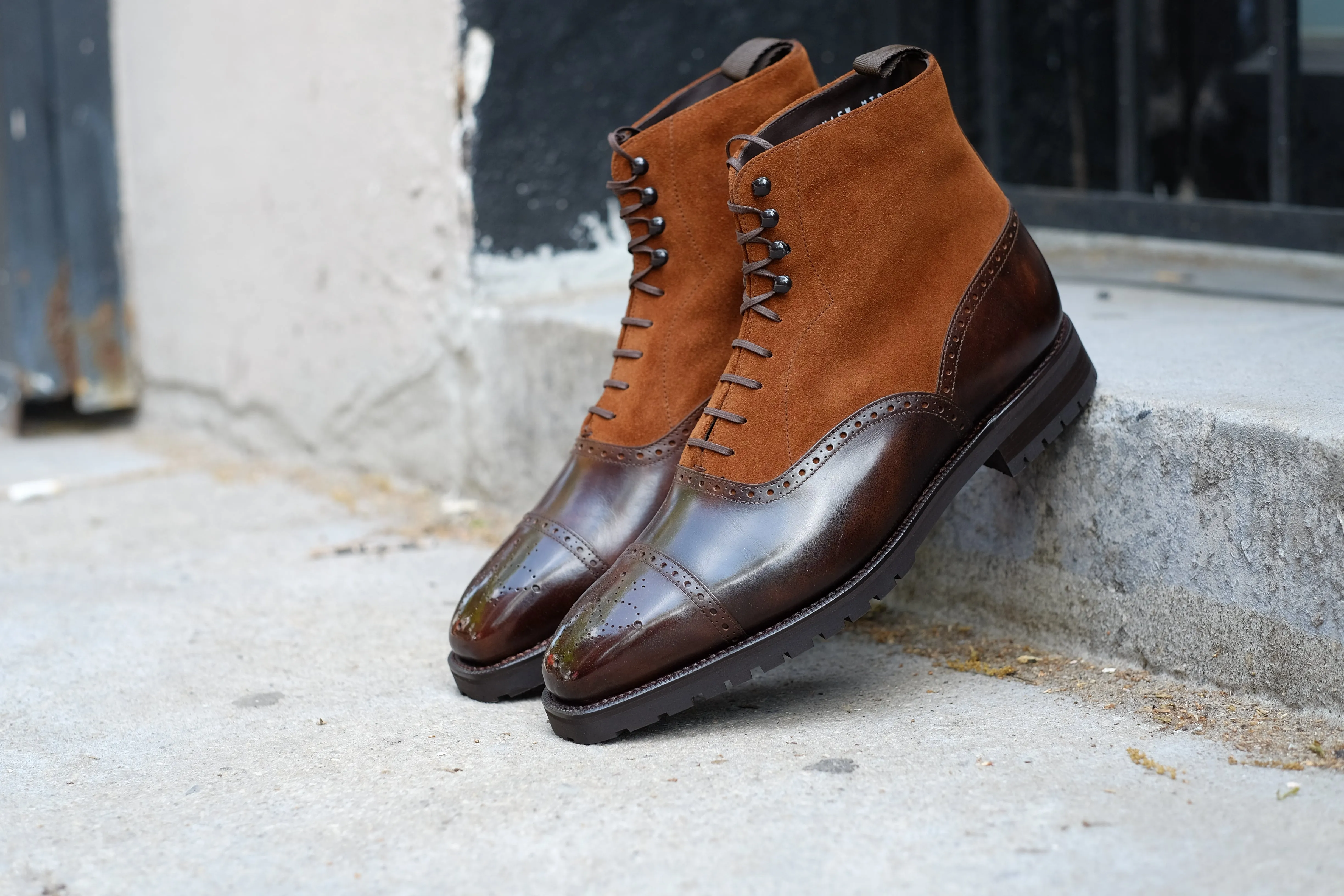 David - MTO - Dark Brown Museum Calf / Snuff Suede - MGF Last - Commando Sole