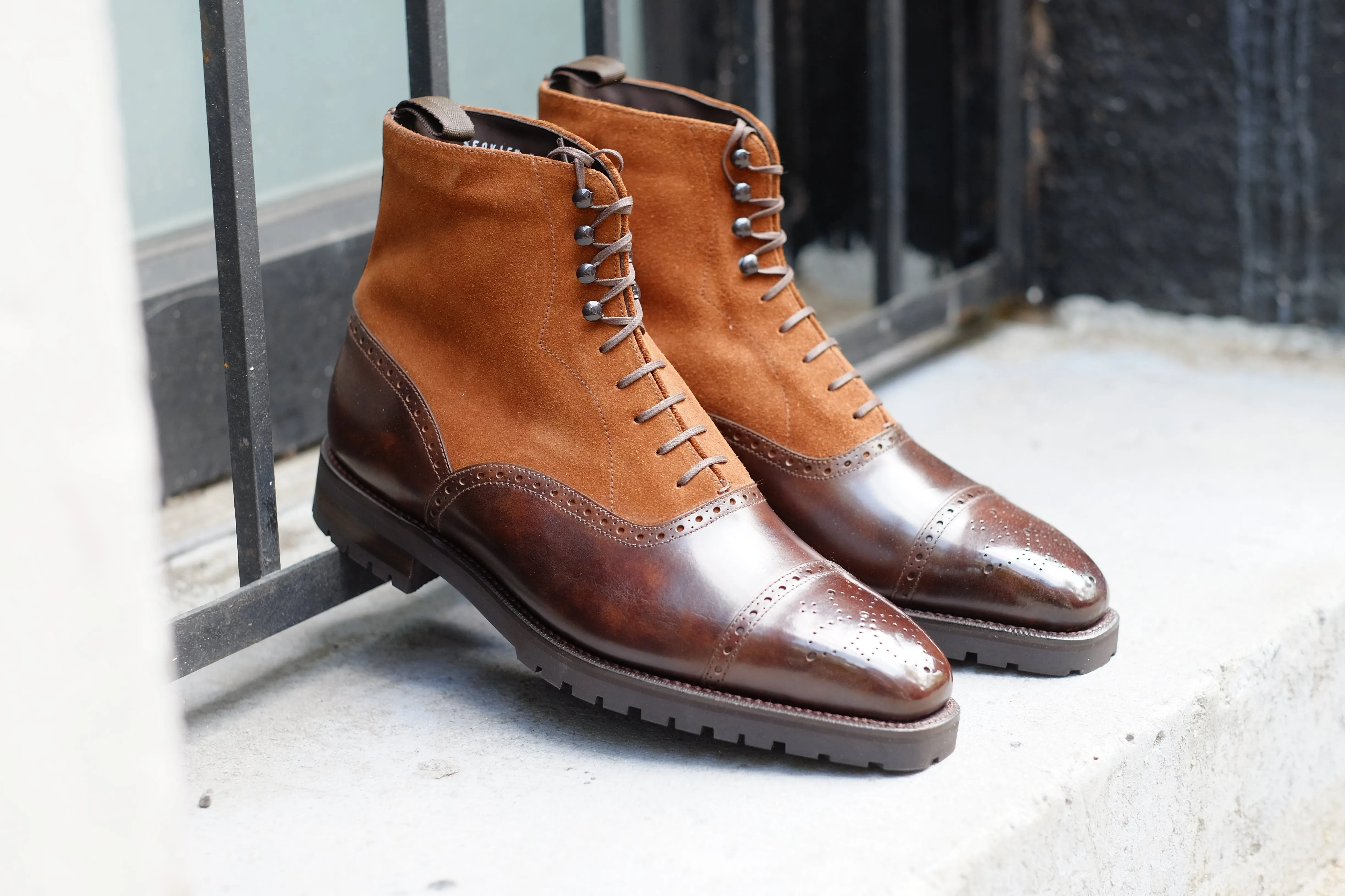 David - MTO - Dark Brown Museum Calf / Snuff Suede - MGF Last - Commando Sole