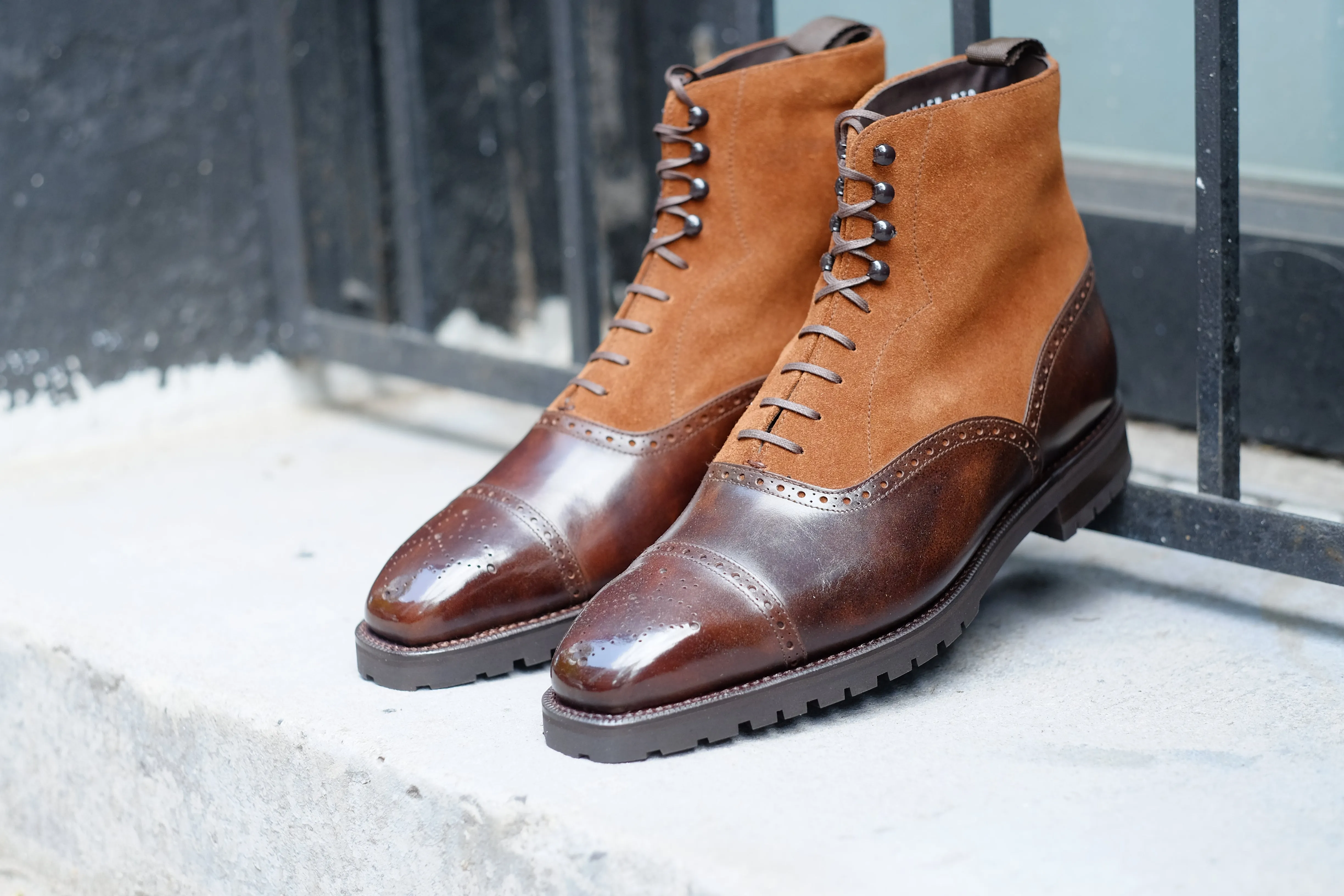 David - MTO - Dark Brown Museum Calf / Snuff Suede - MGF Last - Commando Sole