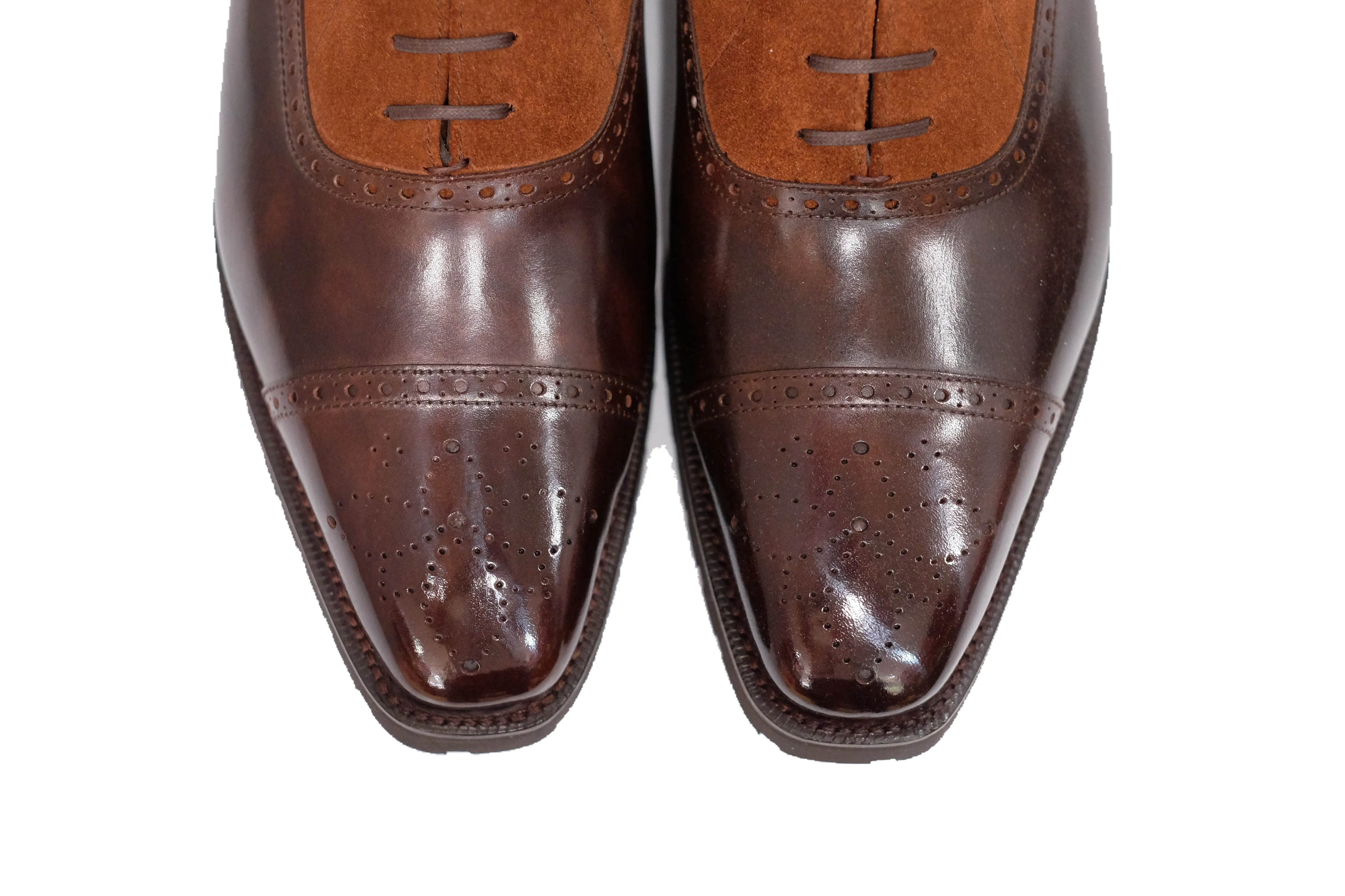 David - MTO - Dark Brown Museum Calf / Snuff Suede - MGF Last - Commando Sole