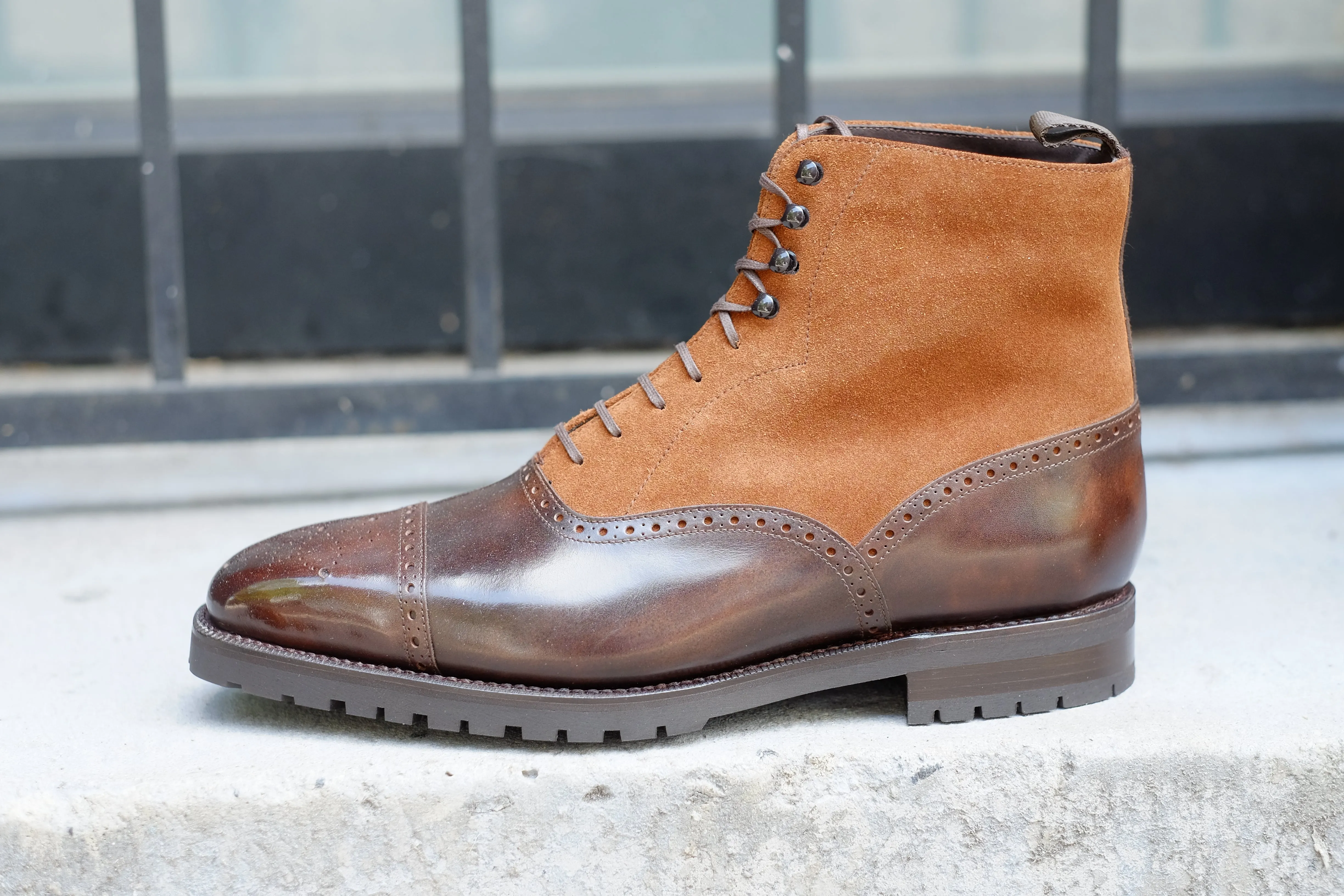 David - MTO - Dark Brown Museum Calf / Snuff Suede - MGF Last - Commando Sole