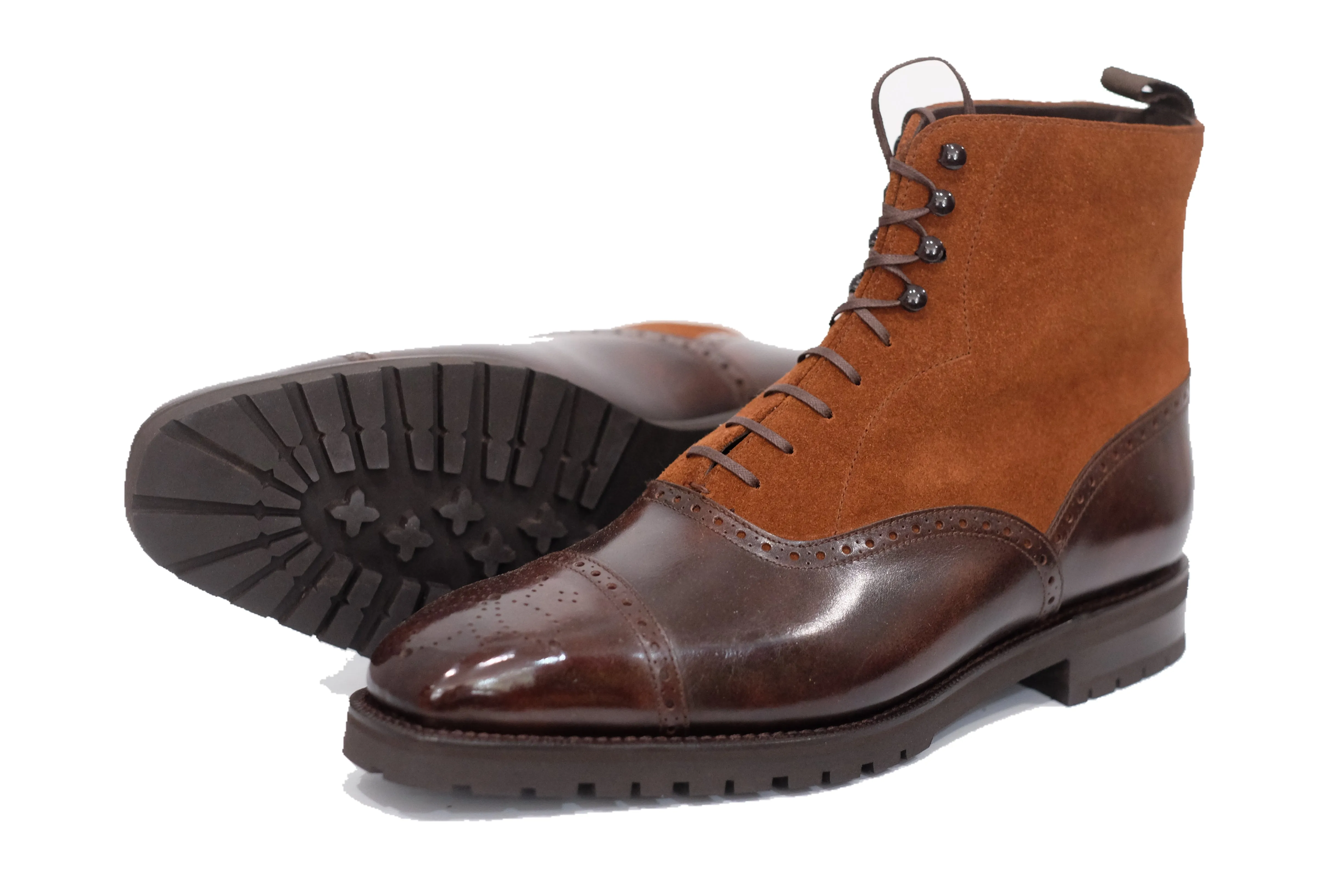 David - MTO - Dark Brown Museum Calf / Snuff Suede - MGF Last - Commando Sole