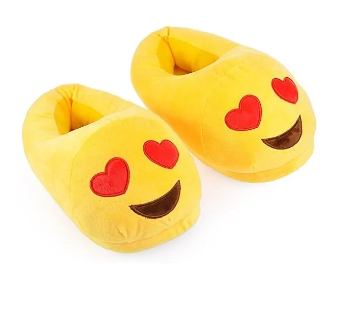 Desire Deluxe - Heart Eye Emoticon Indoor Slippers