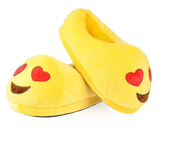 Desire Deluxe - Heart Eye Emoticon Indoor Slippers