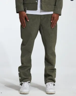 DIET STARTS MONDAY - VEGAN SUEDE PANTS - OLIVE