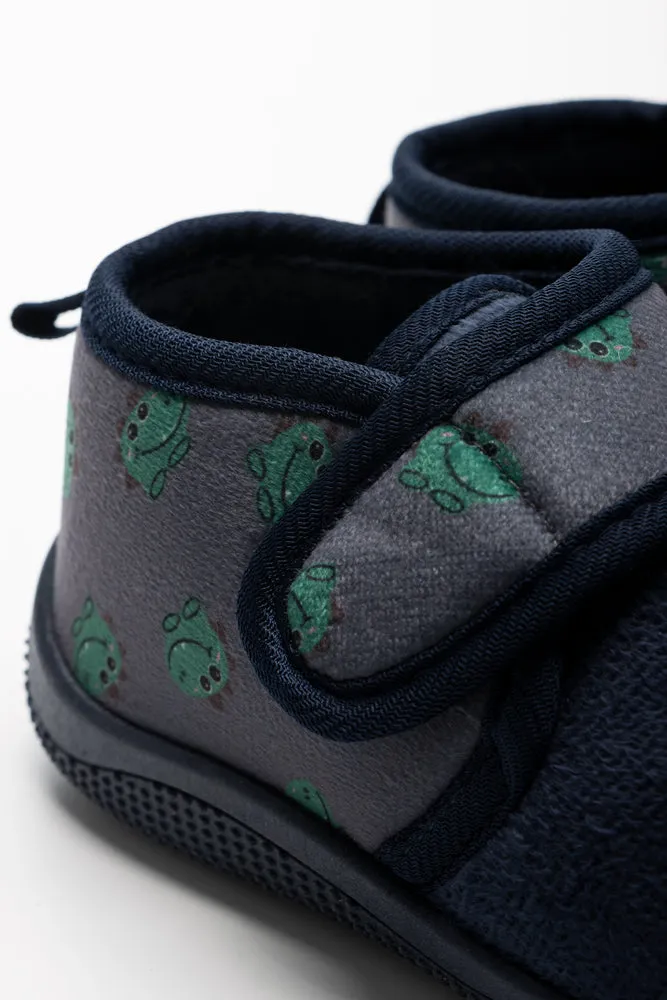 Dinosaur Slippers Navy