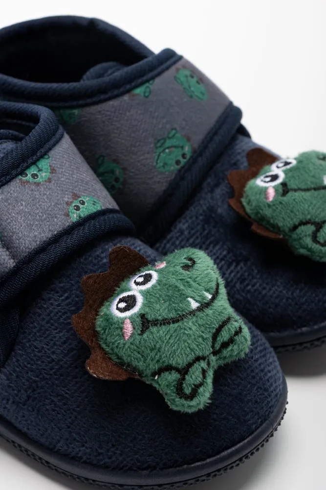 Dinosaur Slippers Navy