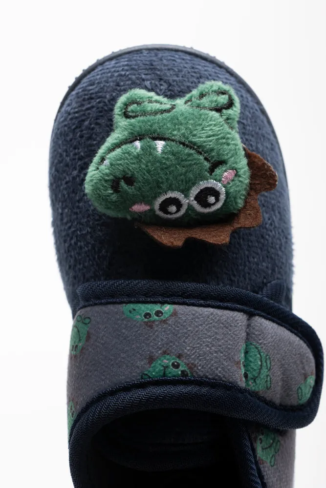 Dinosaur Slippers Navy